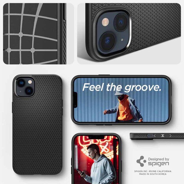 Spigen Liquid Air – dėklas, skirtas iPhone 14 (juodas) 6