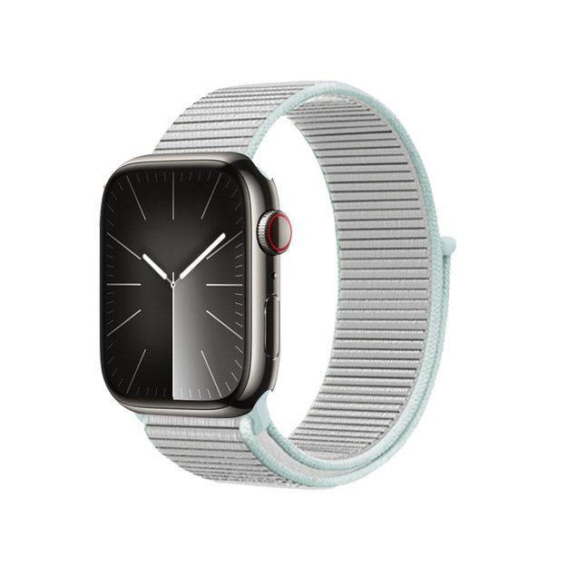 Crong Nylon – sportinis dirželis Apple Watch 38/40/41/42 mm (pastelinis pilkas)