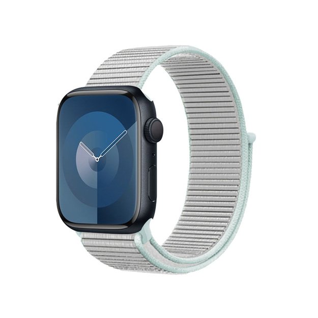 Crong Nylon – sportinis dirželis Apple Watch 38/40/41/42 mm (pastelinis pilkas)