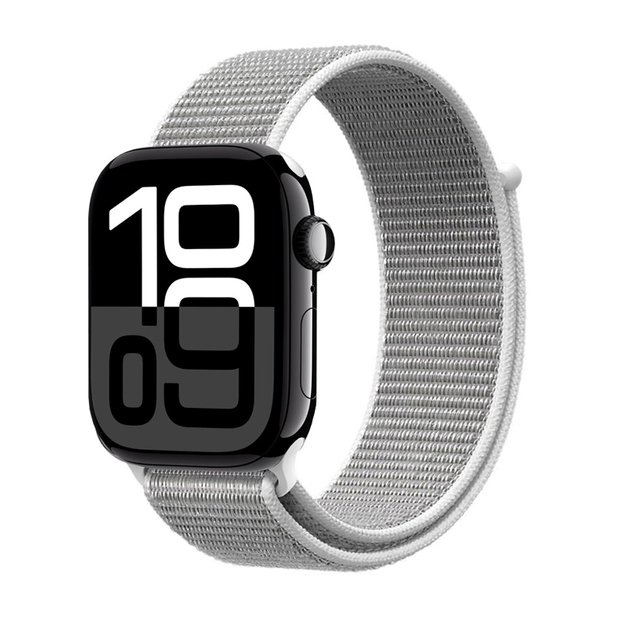 Crong Nylon – sportinė apyrankė skirta Apple Watch 44/45/46/49 mm (sidabro pilka)