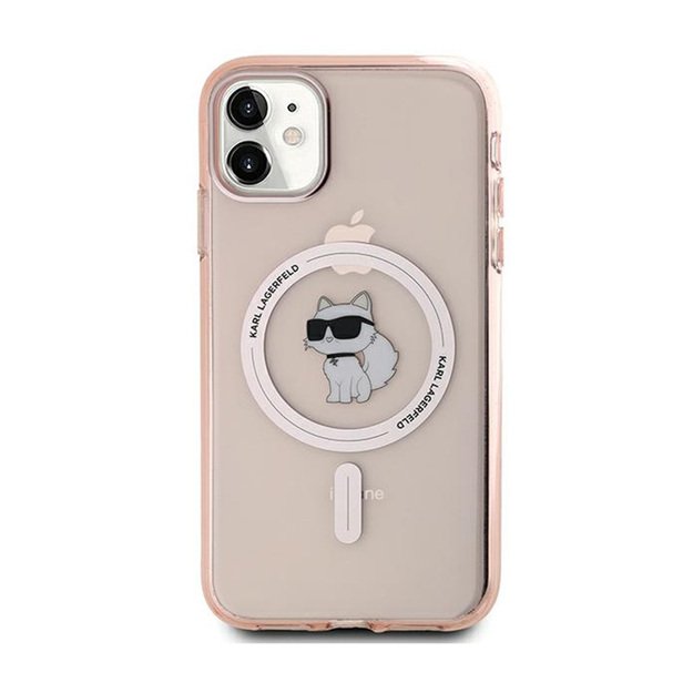 Karl Lagerfeld IML Choupette MagSafe – dėklas, skirtas iPhone 11 (rožinis)