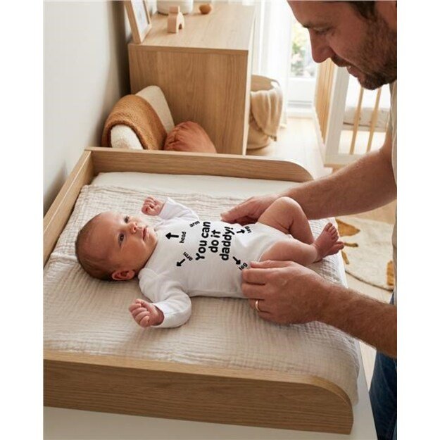 Kūdikio kombinezonas su raštu New Baby You can do it tėti!, 74 (6-9m) 3