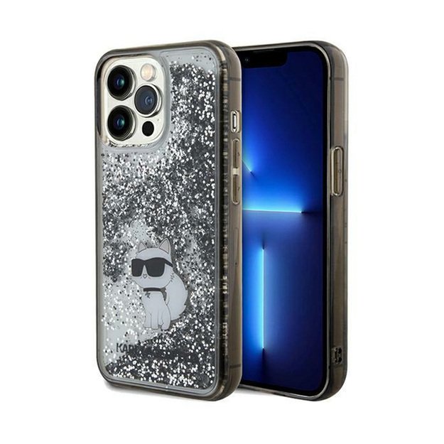 Karl Lagerfeld Liquid Glitter Choupette – iPhone 13 Pro dėklas (skaidrus) 9