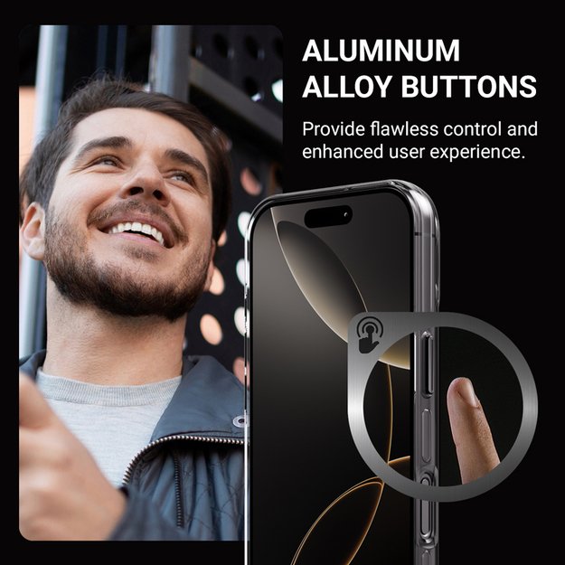 Crong Clear MAG Pro – dėklas iPhone 16 Pro Max MagSafe (juodas) 2