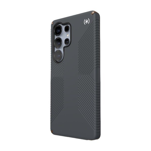 Speck Presidio2 rankenos magnetas – Samsung Galaxy S25 Ultra MagSafe dėklas (anglies pilka / šalta bronzinė / balta) 11