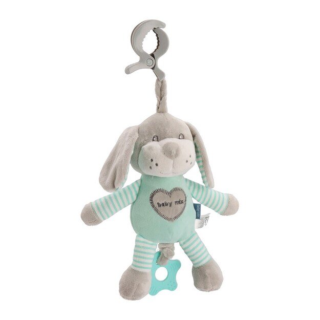 Lavinantis žaidžiamas pliušinis žaislas su segtuku Baby Mix šunų mėtų