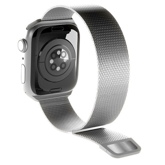 Puro Milanese magnetinė juostelė – nerūdijančio plieno dirželis, skirtas Apple Watch 38/40/41 mm (sidabras)