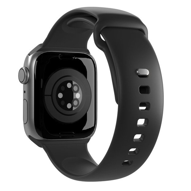 PURO ICON – elastingas dirželis, skirtas Apple Watch 38/40/41 mm (S/M & M/L) (juodas)