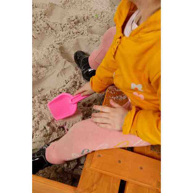 Vaikiška medinė smėlio dėžė su dangteliu ir suolais Baby Mix 100x100 cm 11