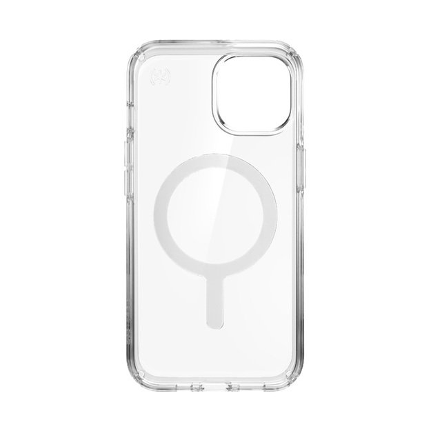 Speck Presidio Perfect-Clear + MagSafe – iPhone 14 / iPhone 13 dėklas su MICROBAN danga (skaidri)