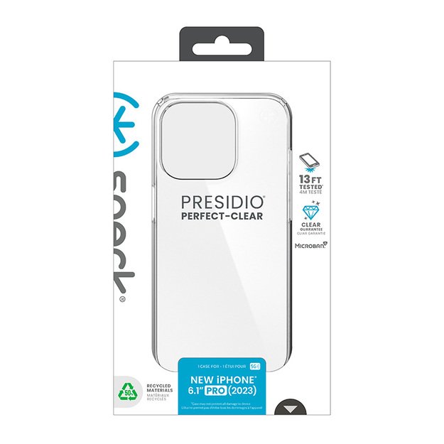 Speck Presidio Perfect-Clear – iPhone 15 Pro dėklas (skaidrus) 22