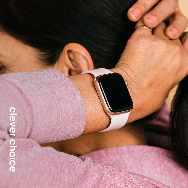 „Crong Liquid“ – „Apple Watch“ dirželis 44/45/46/49 mm (smėlio rožinis)