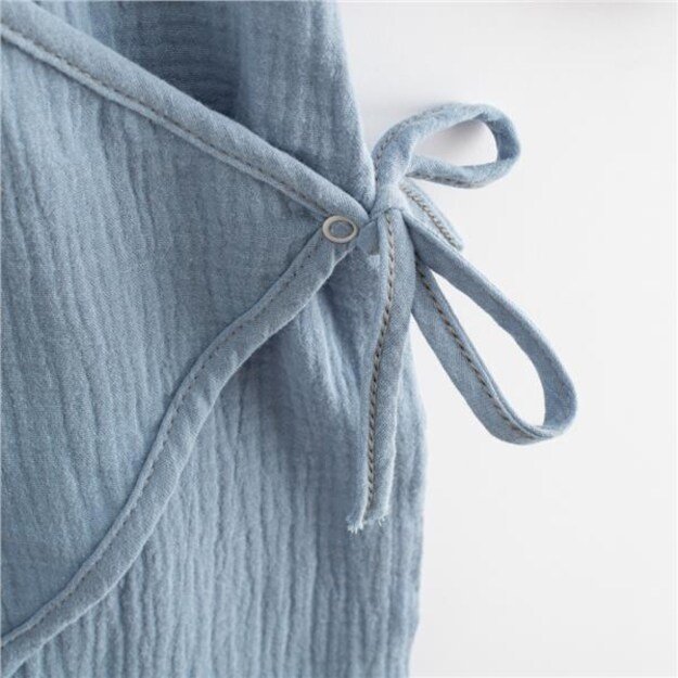 Baby Muslin Jumpsuit New Baby Blue, 62 (3-6m)