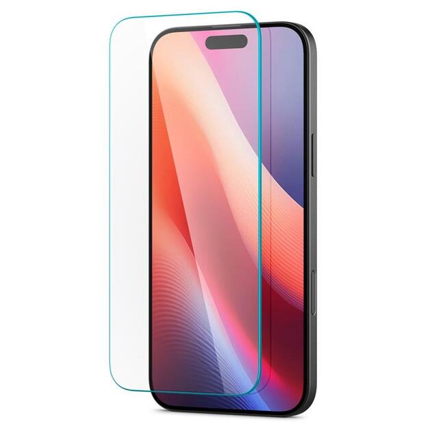 „Spigen Glas.TR Slim“ – grūdintas stiklas, skirtas „iPhone 16“ / „iPhone 15“