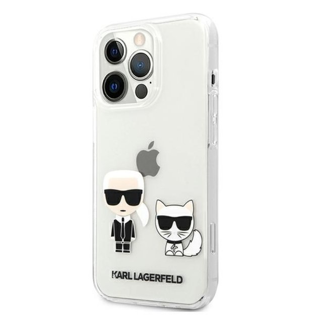 Karl Lagerfeld Ikonik & Choupette dėklas, skirtas iPhone 13 Pro Max (skaidrus)