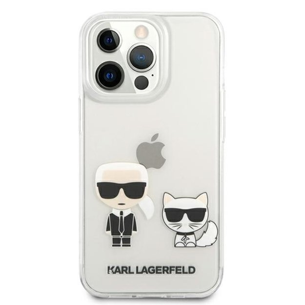 Karl Lagerfeld Ikonik & Choupette dėklas, skirtas iPhone 13 Pro Max (skaidrus)