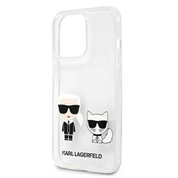 Karl Lagerfeld Ikonik & Choupette dėklas, skirtas iPhone 13 Pro Max (skaidrus)