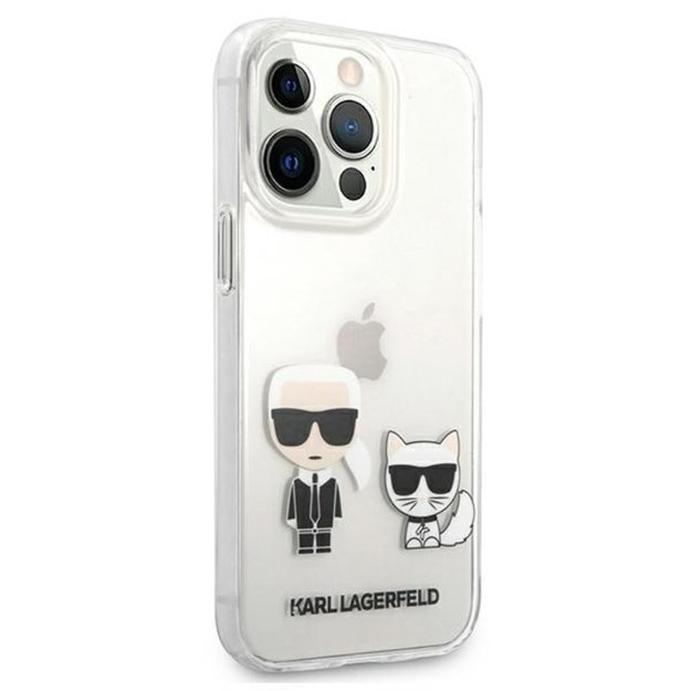 Karl Lagerfeld Ikonik & Choupette dėklas, skirtas iPhone 13 Pro Max (skaidrus)