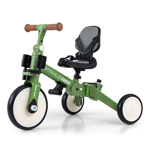 Milly Mally Optimus Max 5in1 tricycle with guide bar green