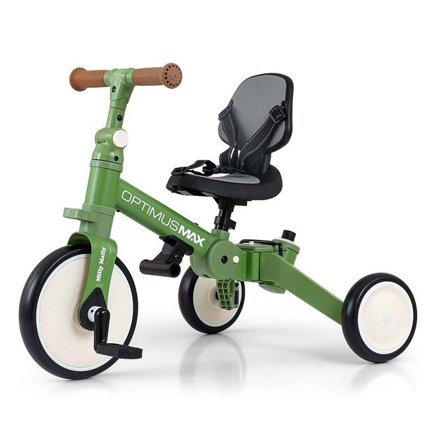Milly Mally Optimus Max 5in1 tricycle with guide bar green