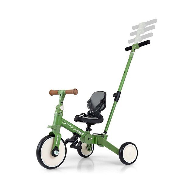 Milly Mally Optimus Max 5in1 tricycle with guide bar green