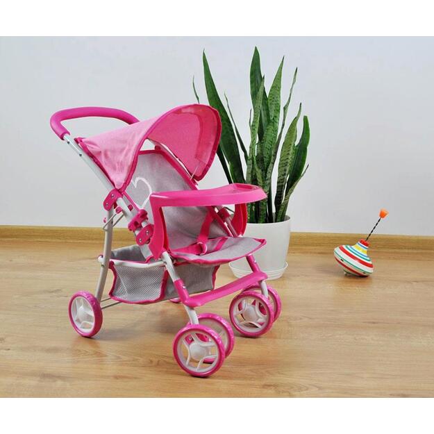 Milly Mally Kate Prestige Pink sportinis vežimėlis lėlėms