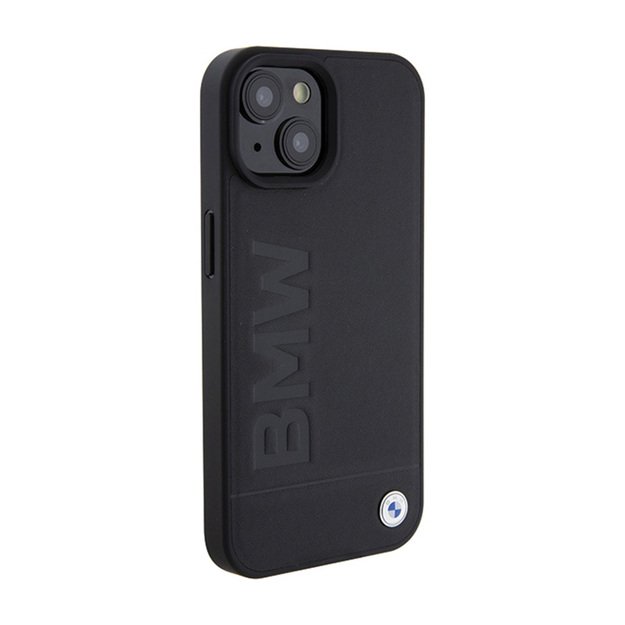 BMW odinis „Hot Stamp MagSafe“ dėklas, skirtas „iPhone 15 Plus“ (juodas)