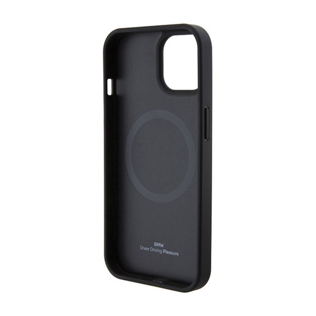 BMW odinis „Hot Stamp MagSafe“ dėklas, skirtas „iPhone 15 Plus“ (juodas)