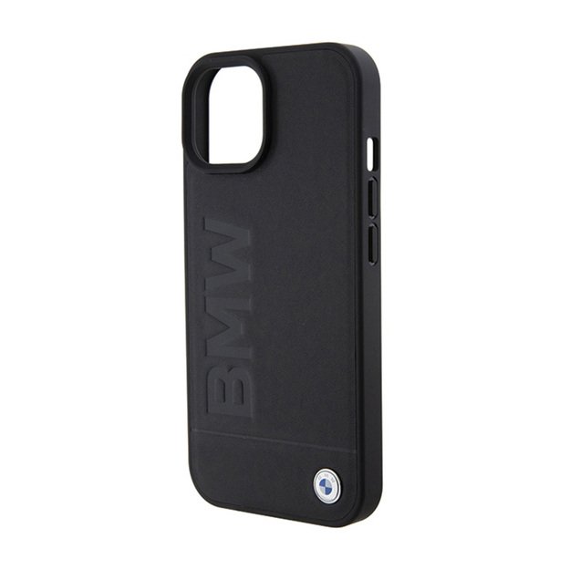 BMW odinis „Hot Stamp MagSafe“ dėklas, skirtas „iPhone 15 Plus“ (juodas)