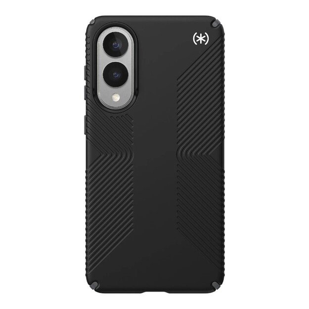 „Speck Presidio2 Grip Magnet“ – dėklas „Samsung Galaxy S25 Edge MagSafe“ (juodas / pilkas / baltas)
