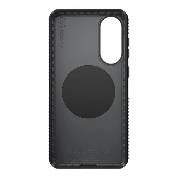 „Speck Presidio2 Grip Magnet“ – dėklas „Samsung Galaxy S25 Edge MagSafe“ (juodas / pilkas / baltas)