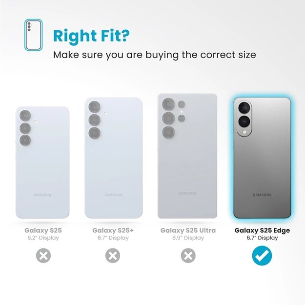 „Speck Presidio2 Grip Magnet“ – dėklas „Samsung Galaxy S25 Edge MagSafe“ (juodas / pilkas / baltas) 16