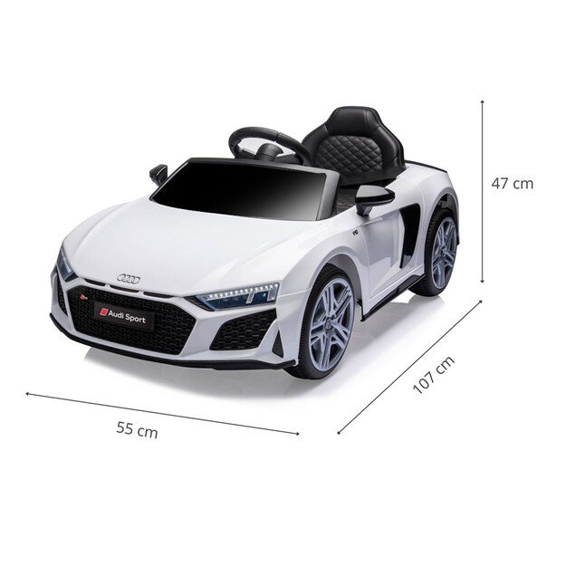 Elektrinis vaikiškas automobilis Milly Mally Audi R8 Spyder White
