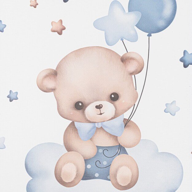 Baby Mix Bear vystymo kilimėlis su standumo sluoksniu, 47x70cm, mėlynas