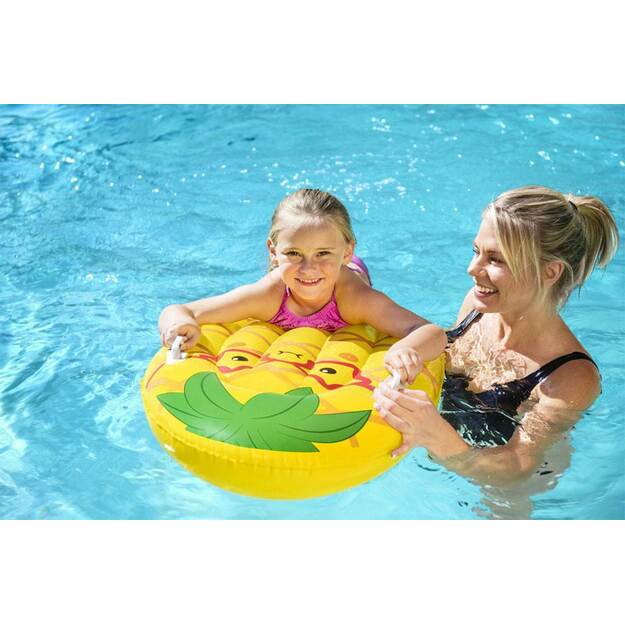 Pripučiamas vaikiškas gultas su rankenomis Bestway Ananas 84cm x 56cm
