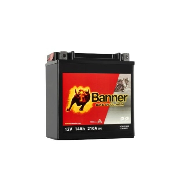 Banner 14Ah Bike Bull AGM 12V 210A akumuliatorius 150x87x161mm  