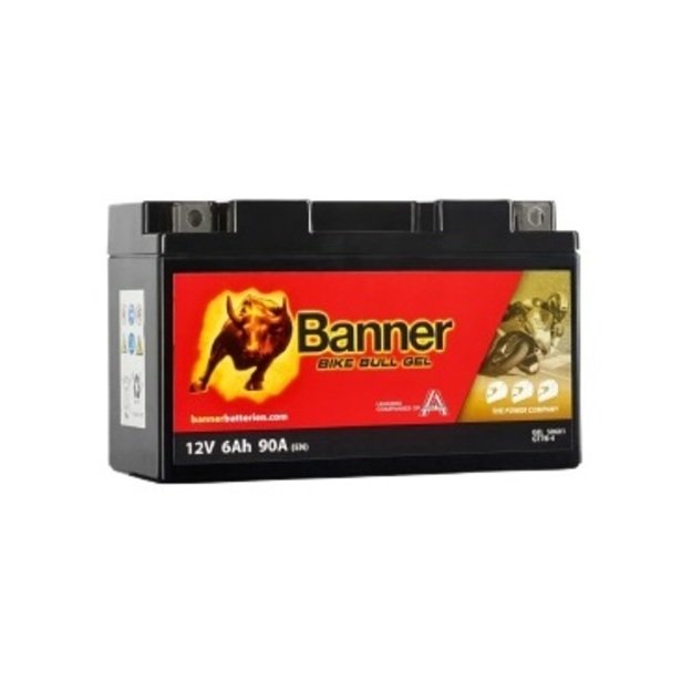 Banner 6Ah Bike Bull GEL 12V 90A akumuliatorius 150x65x92mm  