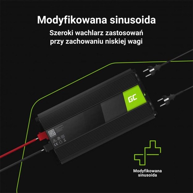 „Green Cell“ – įtampos keitiklis nuo 12 V iki 230 V, 2000 W / 4000 W, modifikuota sinusoidė