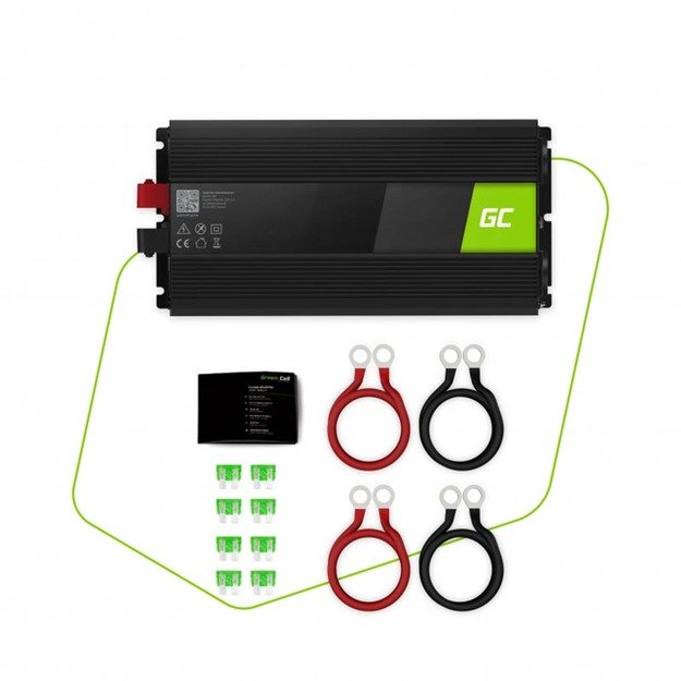 „Green Cell“ – įtampos keitiklis nuo 12 V iki 230 V, 2000 W / 4000 W, modifikuota sinusoidė
