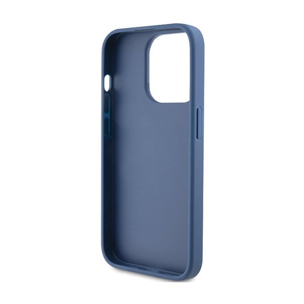 „Guess 4G Bottom Stripe Metal Logo Collection“ dėklas – skirtas „iPhone 15 Pro Max“ (mėlynas) 2