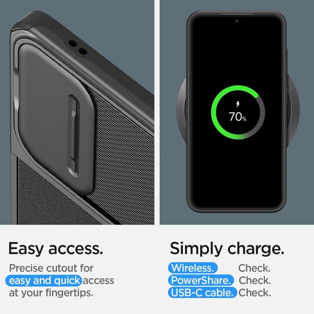 „Spigen Optic Armor“ – dėklas, skirtas „Samsung Galaxy S24“ (juodas) 3