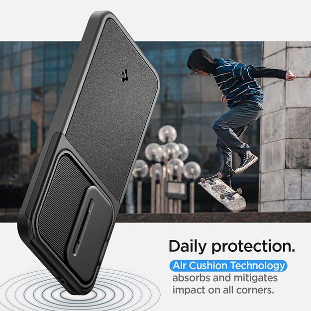 „Spigen Optic Armor“ – dėklas, skirtas „Samsung Galaxy S24“ (juodas) 4