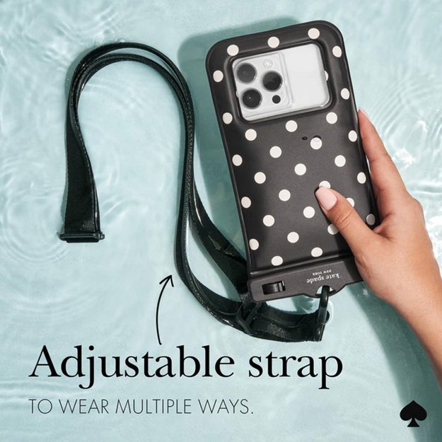 „Kate Spade New York“ vandeniui atsparus plaukiojantis dėklas – vandeniui atsparus dėklas išmaniesiems telefonams iki 6,7 colio (Picture Dot) 10