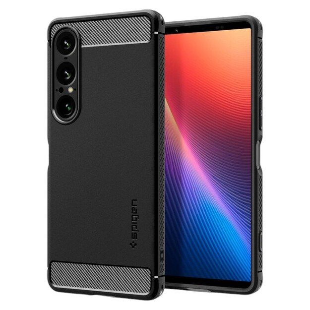 „Spigen Rugged Armor“ – dėklas, skirtas „Sony Xperia 1 VII“ (matinis juodas)