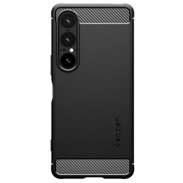 „Spigen Rugged Armor“ – dėklas, skirtas „Sony Xperia 1 VII“ (matinis juodas) 7