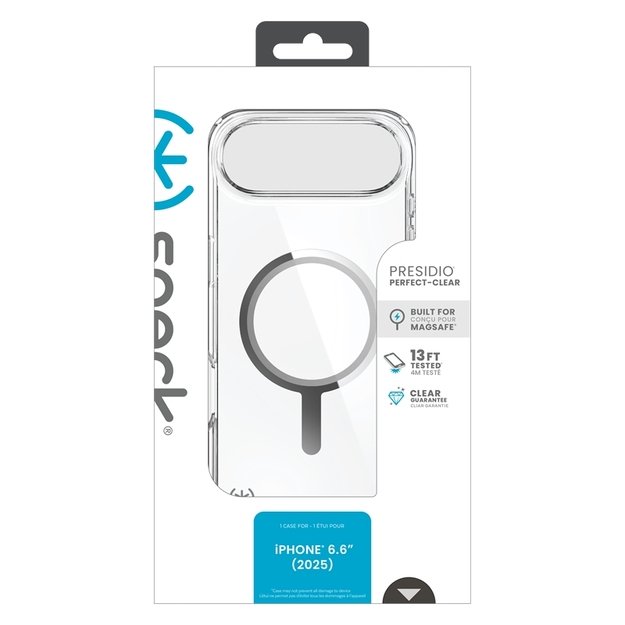 „Speck Presidio Perfect Clear MagSafe“ dėklas „iPhone 17 Air“ (skaidrus / sidabrinis) 6