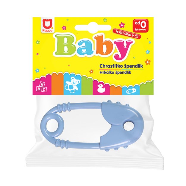 Safety pin rattle colorful 6