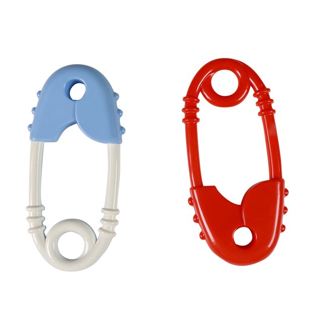 Safety pin rattle colorful 4