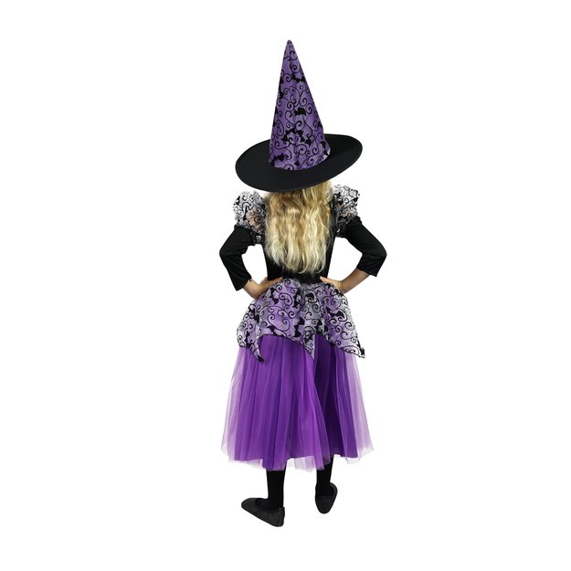 Vaikiškas kostiumas - šikšnosparnio violetinė ragana (M) 4