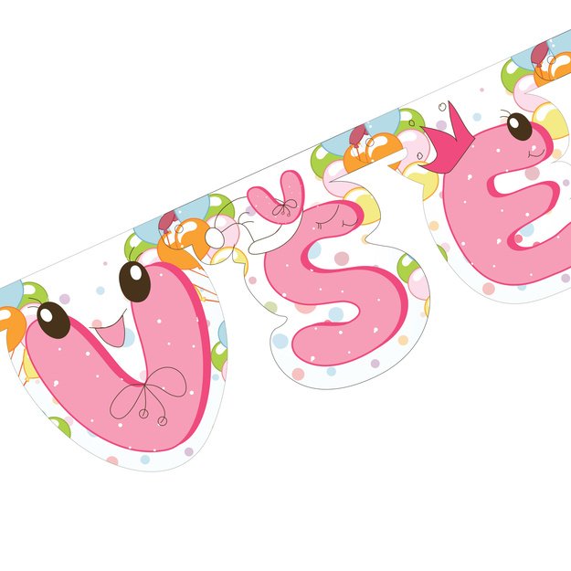the pink paper garland VŠECHNO NEJLEPŠÍ 1